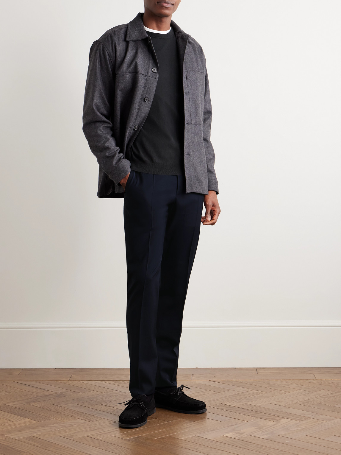 Incotex Venezia 1951 Slim-fit Virgin Wool Trousers In Blue