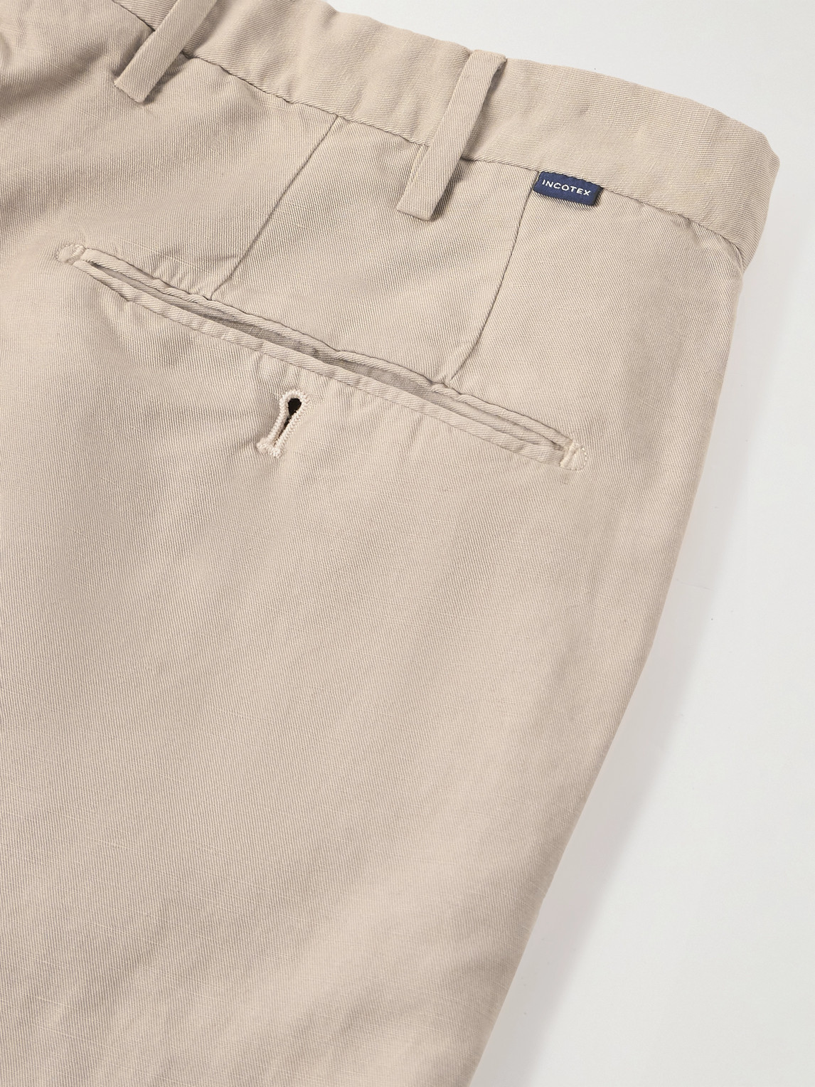 Incotex Venezia 1951 Slim-fit Garment-dyed Chinolino Trousers In Neutrals