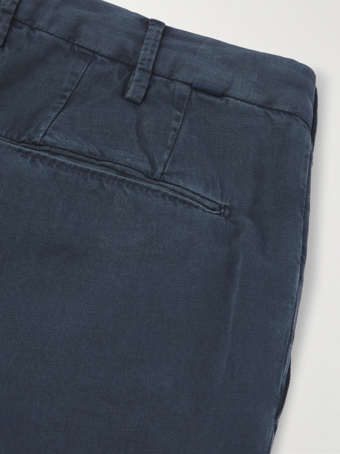 Incotex Venezia 1951 Slim-fit Cotton And Linen-blend Trousers In Gray