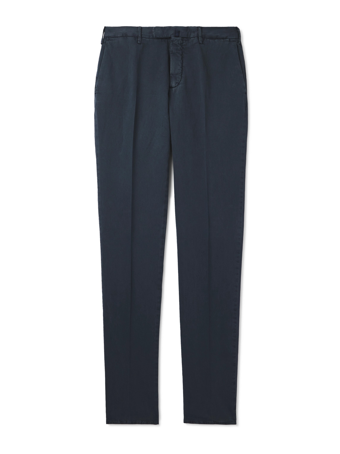Incotex Venezia 1951 Slim-fit Cotton And Linen-blend Trousers In Gray