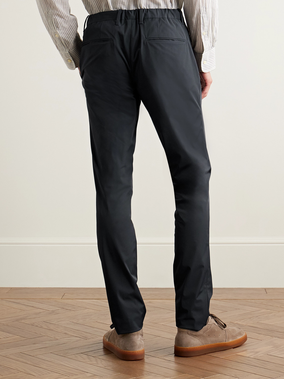 Incotex Teknosartorial Slim-fit Stretch-shell Trousers In Blue