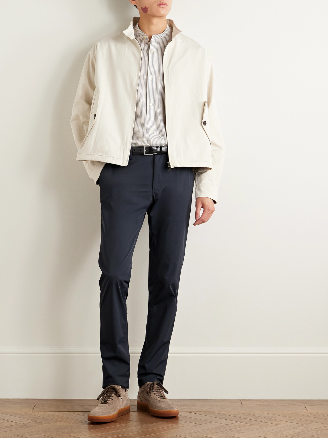 Incotex Teknosartorial Slim-fit Stretch-shell Trousers In Blue