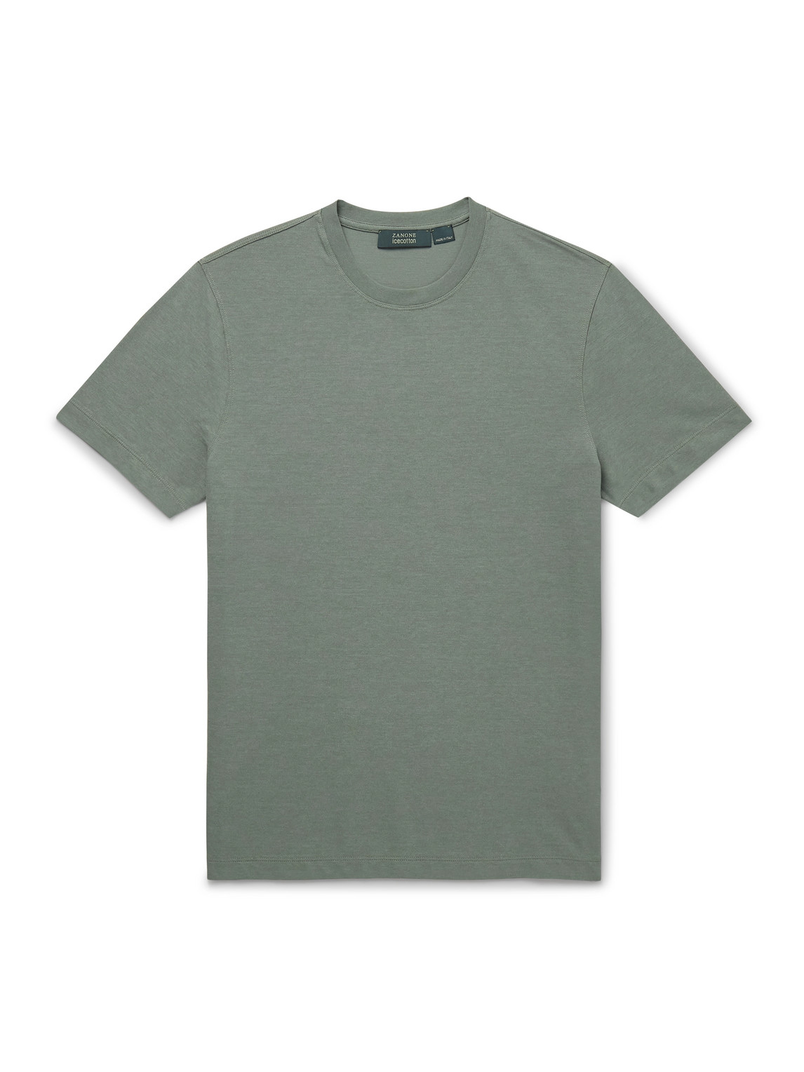 Incotex Cotton-jersey T-shirt In Green