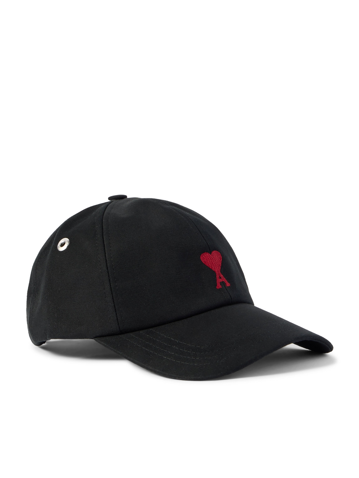 Ami Alexandre Mattiussi Logo-embroidered Cotton-twill Baseball Cap In Black