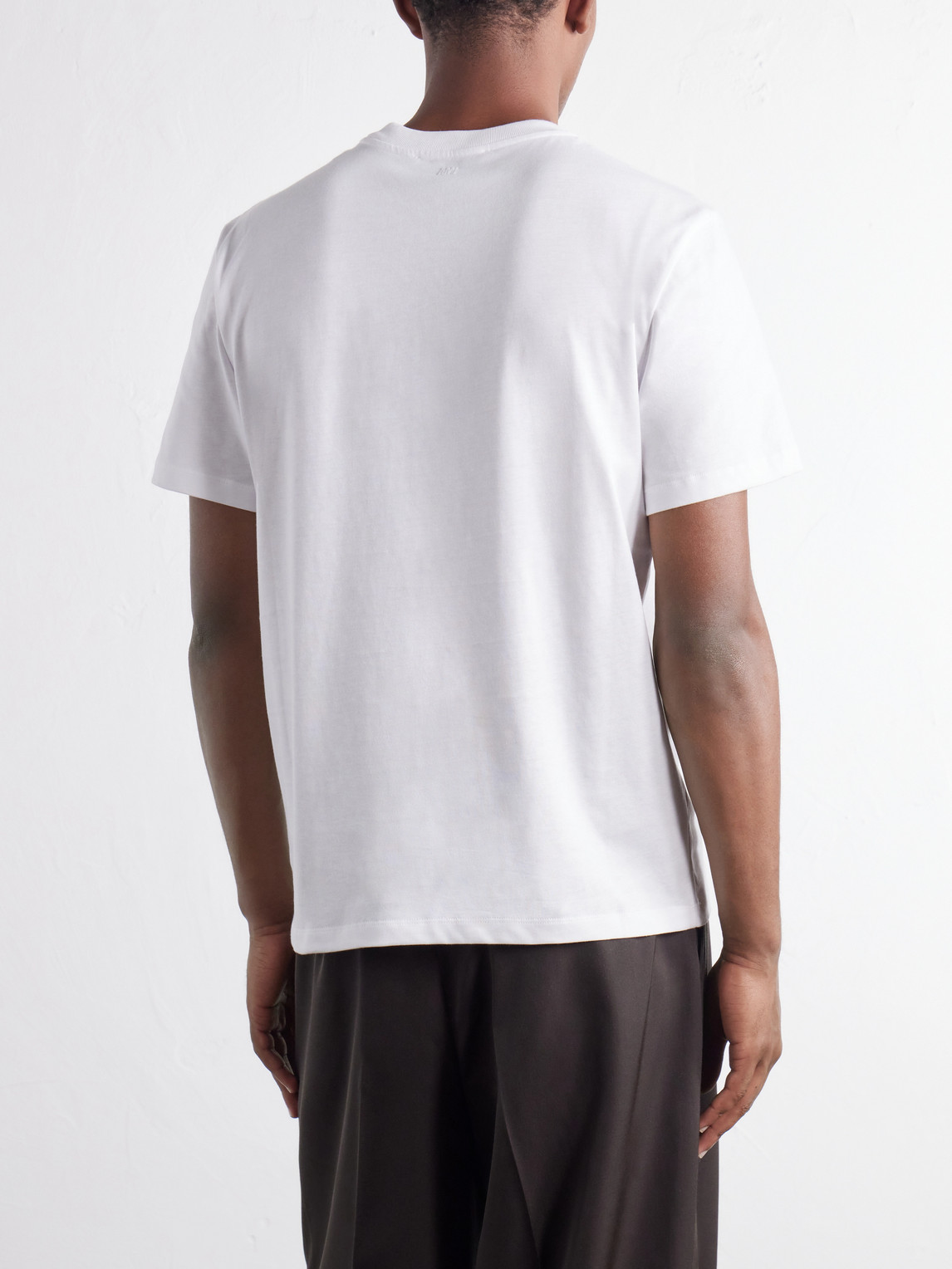 Logo-Embroidered Stretch Organic Cotton-Jersey T-Shirt