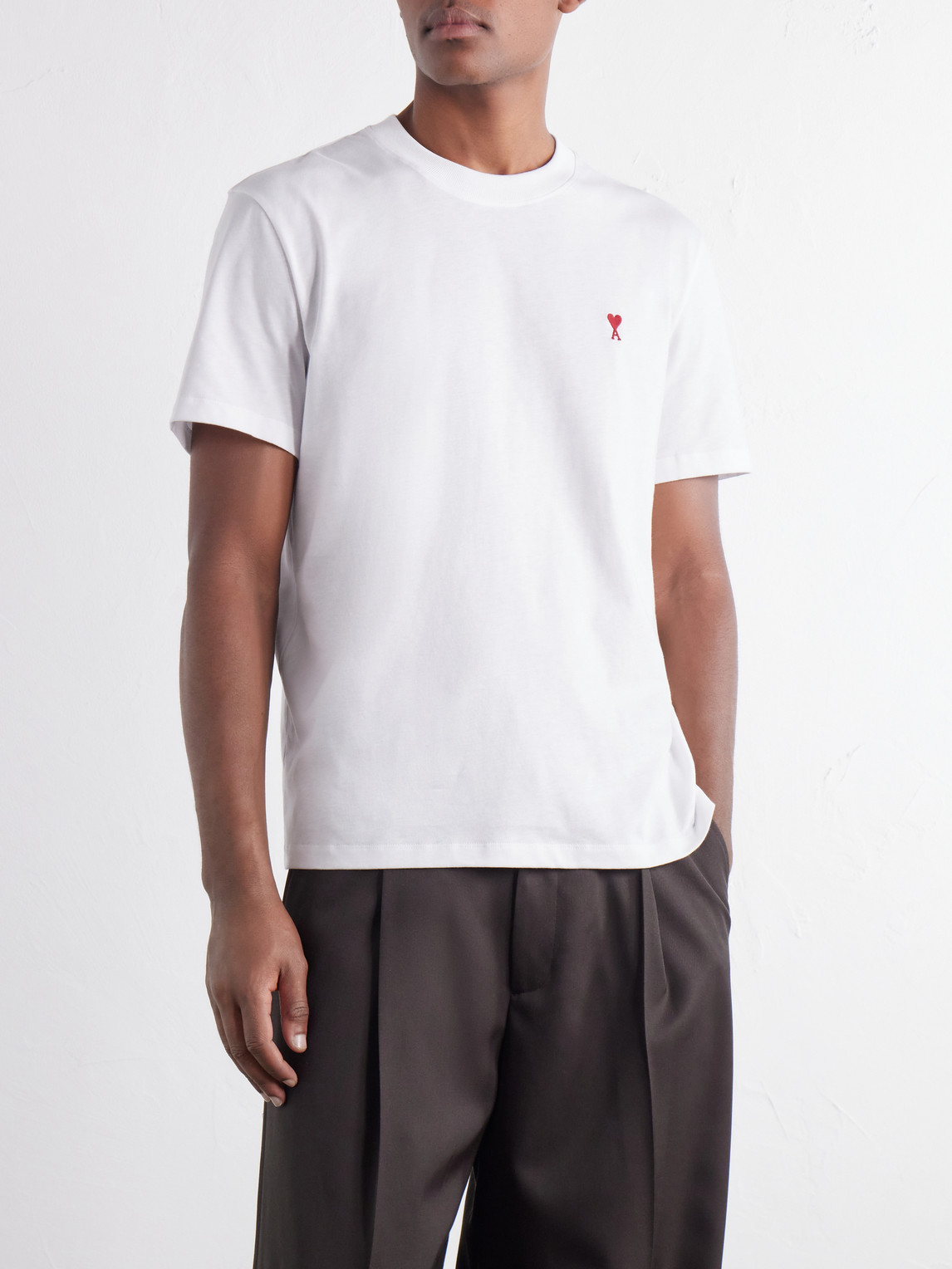 Logo-Embroidered Stretch Organic Cotton-Jersey T-Shirt