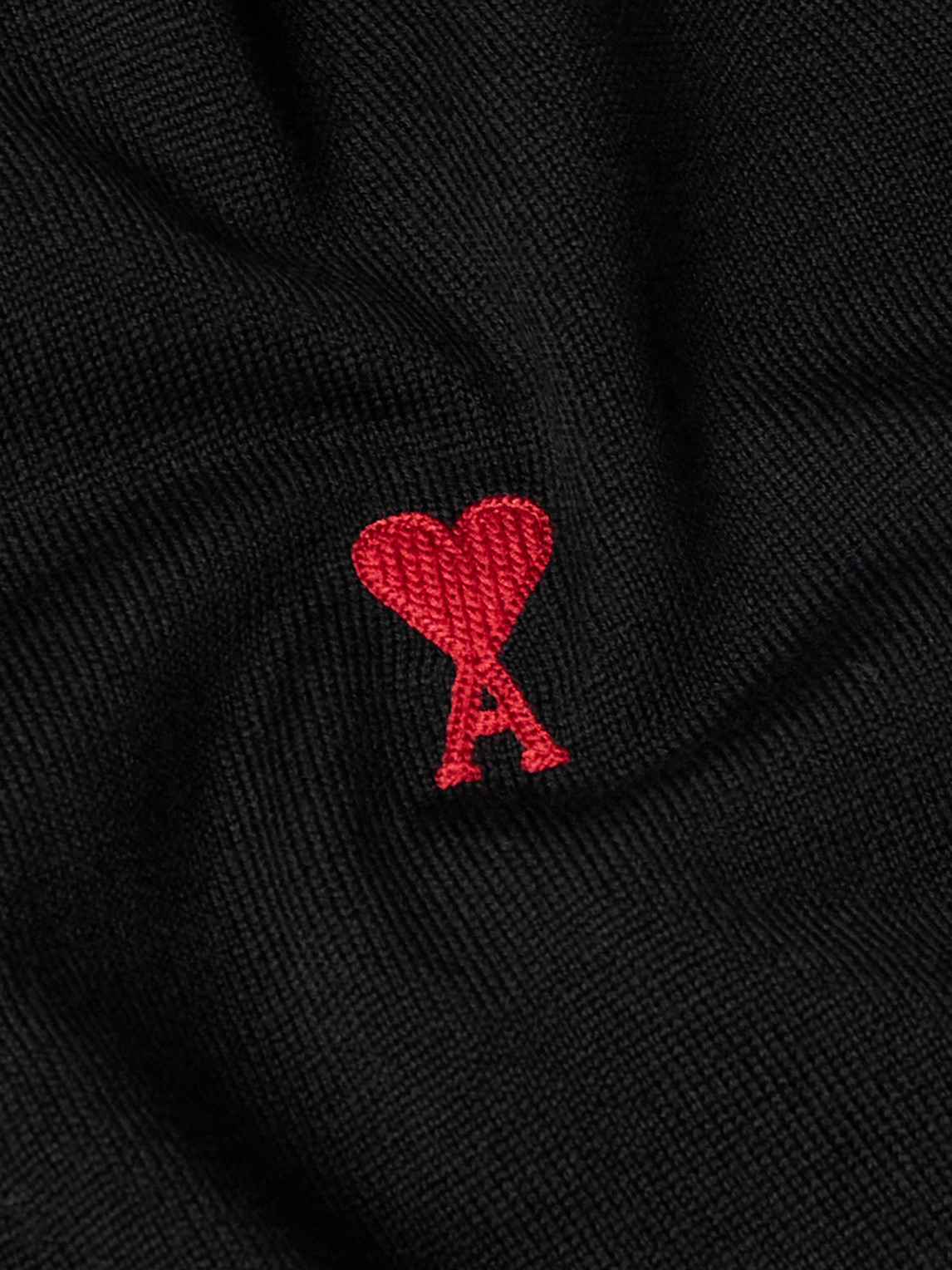 Shop Ami Alexandre Mattiussi Ami De Coeur Logo-embroidered Cotton-blend Jersey Sweatshirt In Black