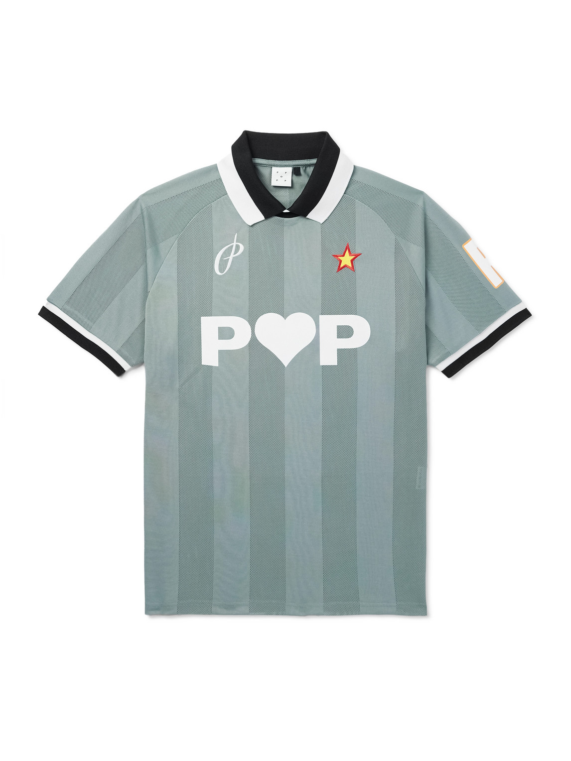 Sportif Logo-Detailed Appliquéd Mesh and Jersey T-Shirt