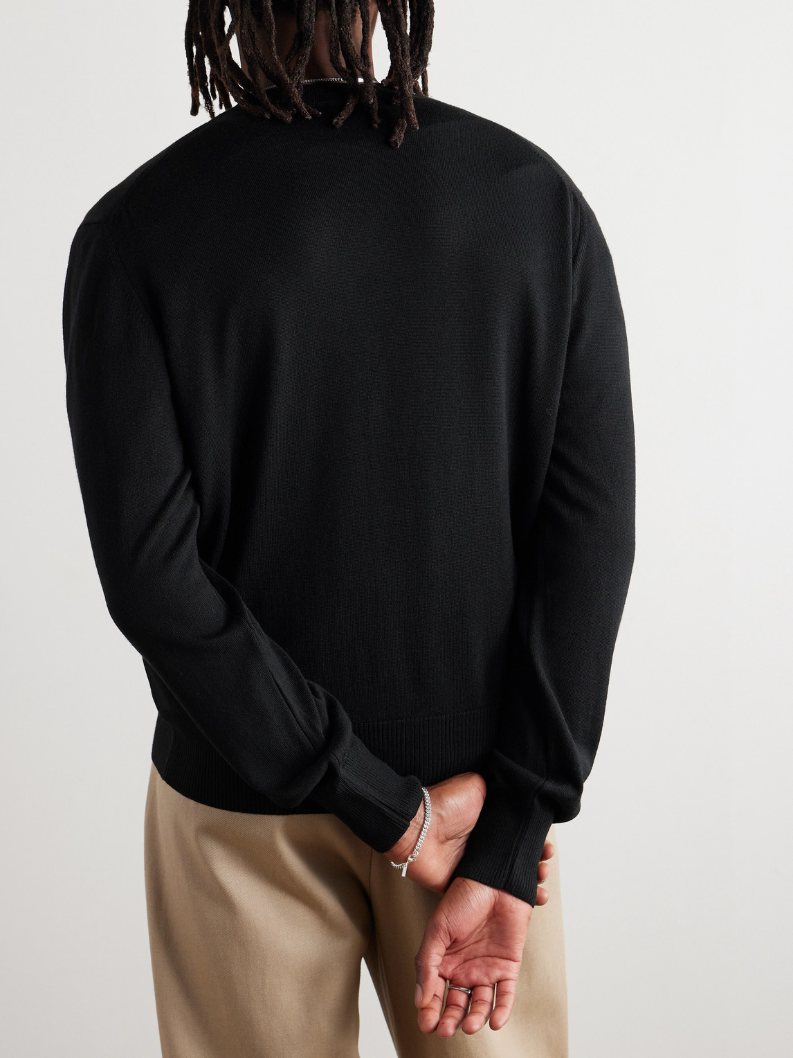 Ami Alexandre Mattiussi Ami Classic V-neck Cardigan With Button-down Front In Black