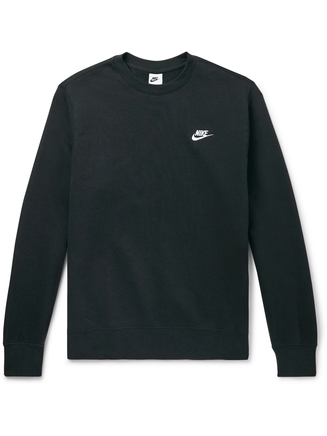 Sportswear Club Logo-Embroidered Cotton-Blend Jersey Sweatshirt