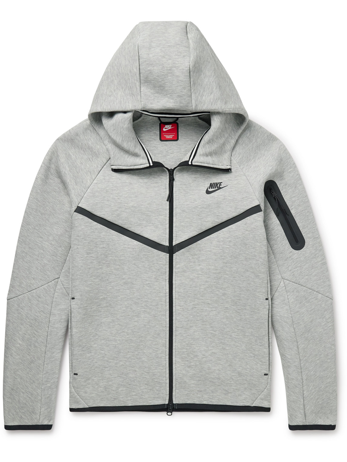 Nike Sportswear Tech Zip Hoodie In Gray