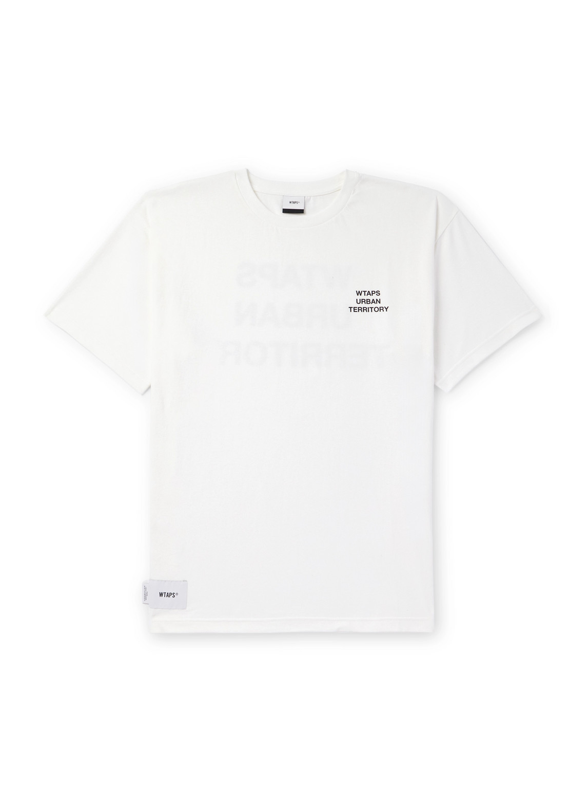 Wtaps Logo-print Appliquéd Cotton-jersey T-shirt In White