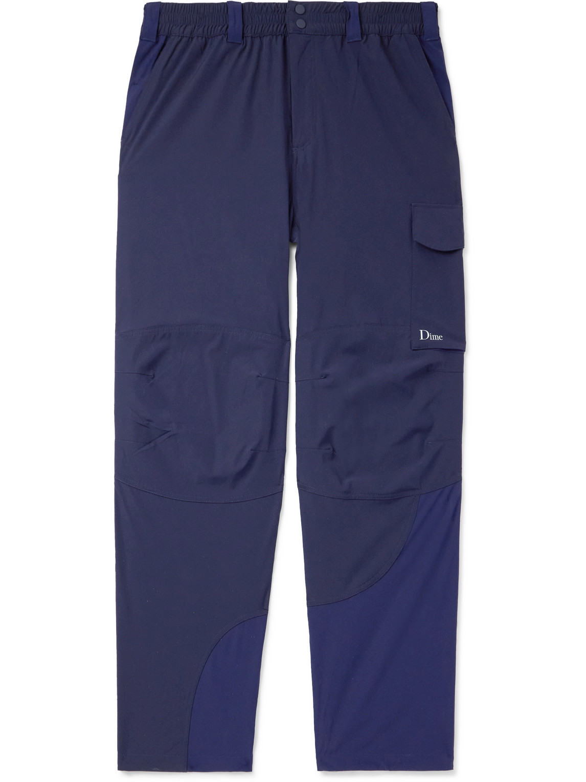 Dime Range 2.0 Wide-leg Logo-embroidered Shell Cargo Trousers In Blue