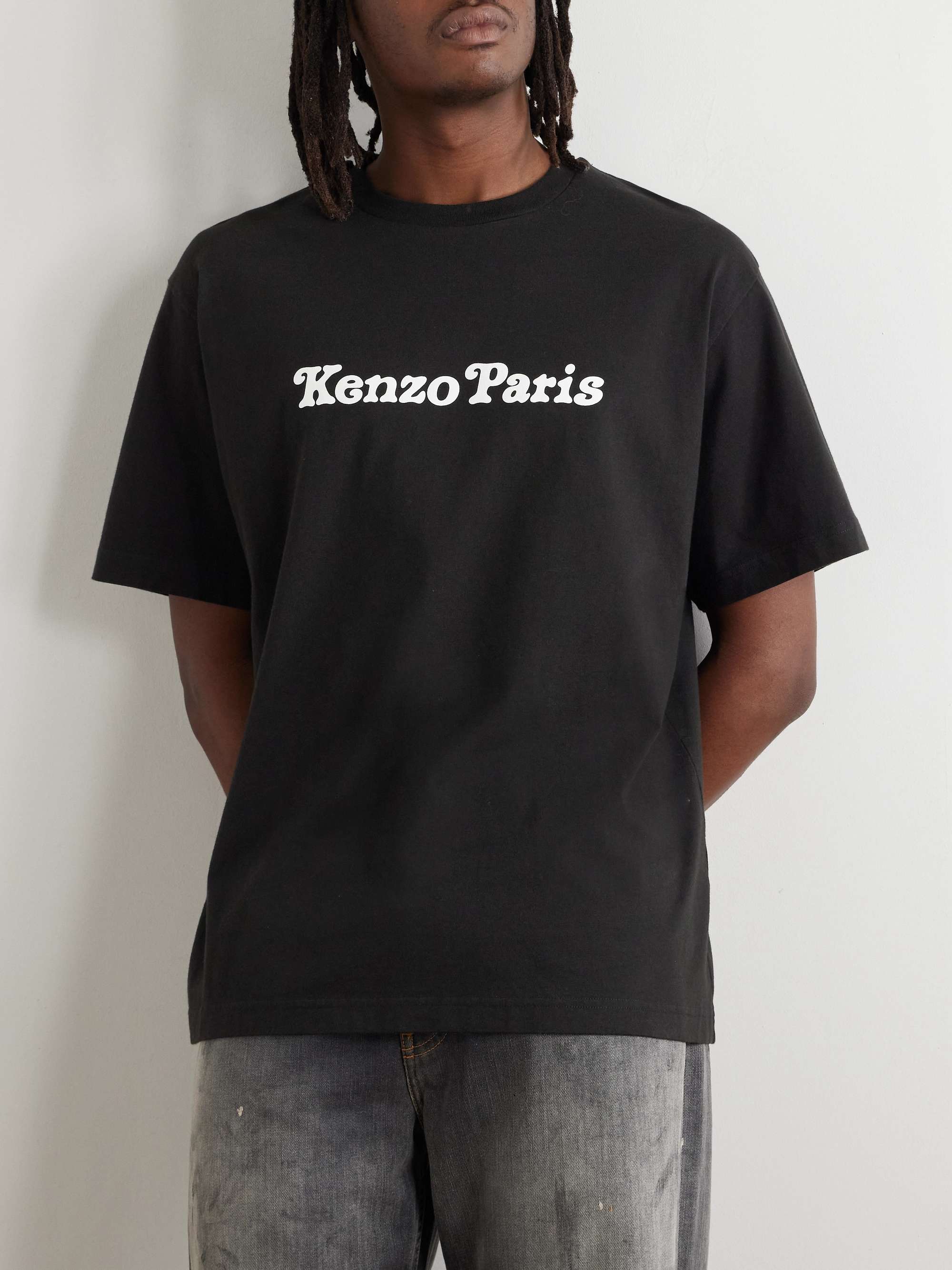 KENZO Verdy Logo-Print Cotton-Jersey T-Shirt for Men | MR PORTER