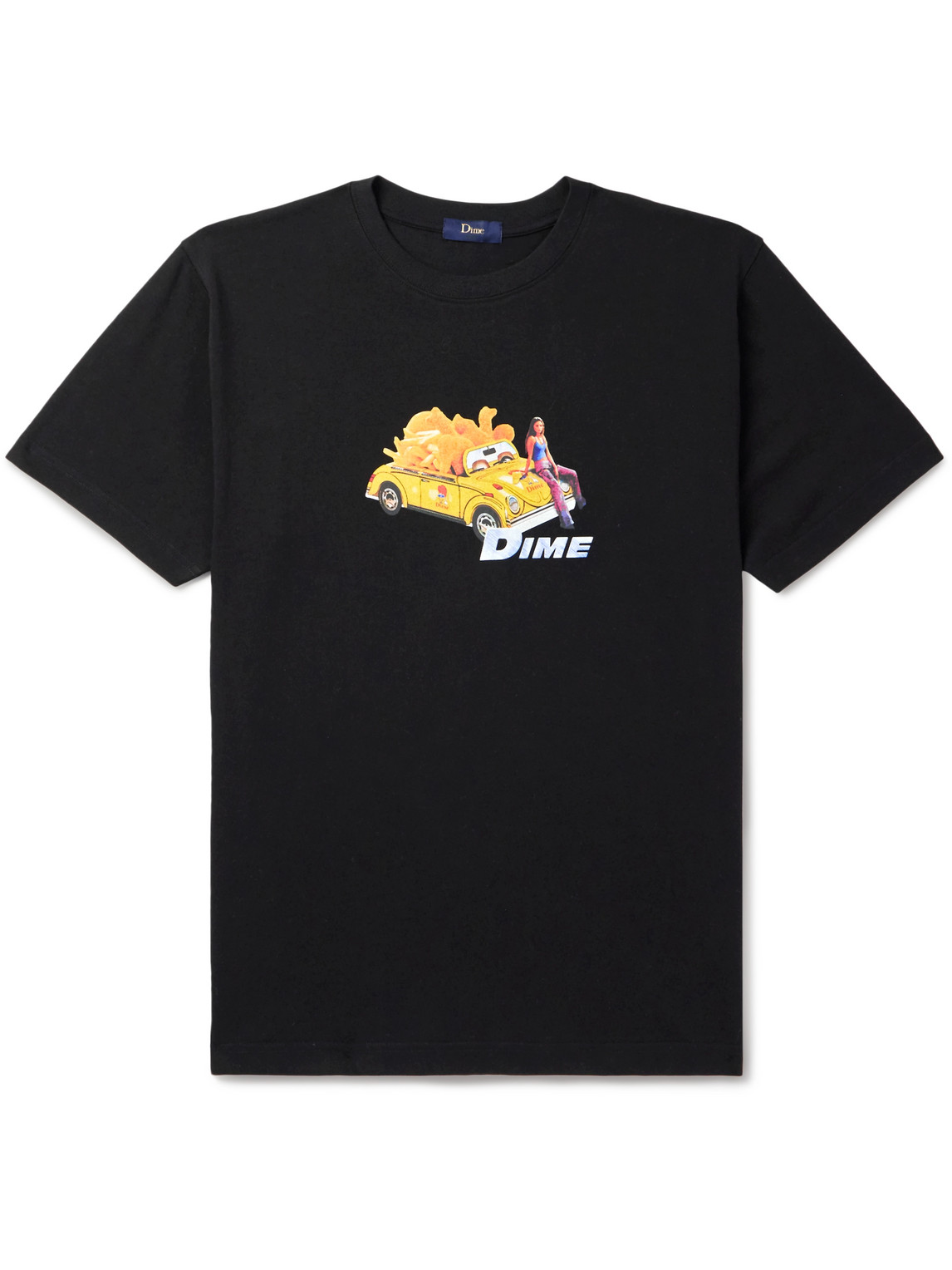 Dime 2fast 2delicious Logo-print Cotton-jersey T-shirt In Black
