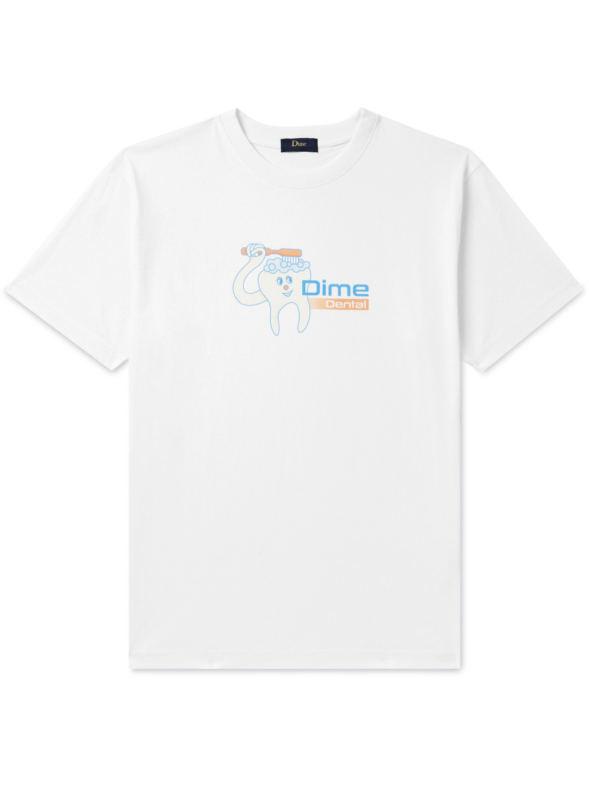 Dime Dental Care Logo-print Cotton-jersey T-shirt In White