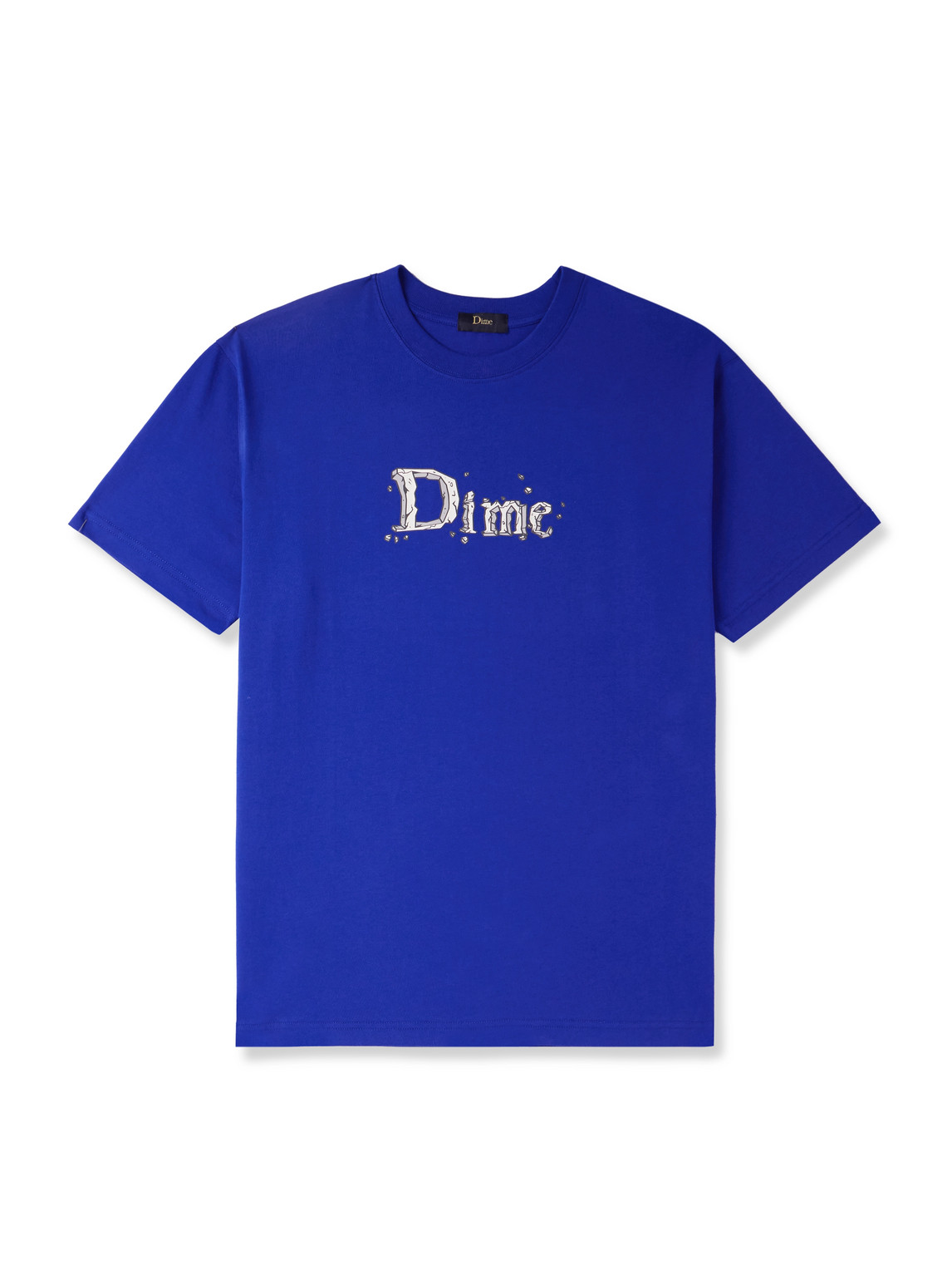 Dime Classic Stone Logo-print Cotton-jersey T-shirt In Blue