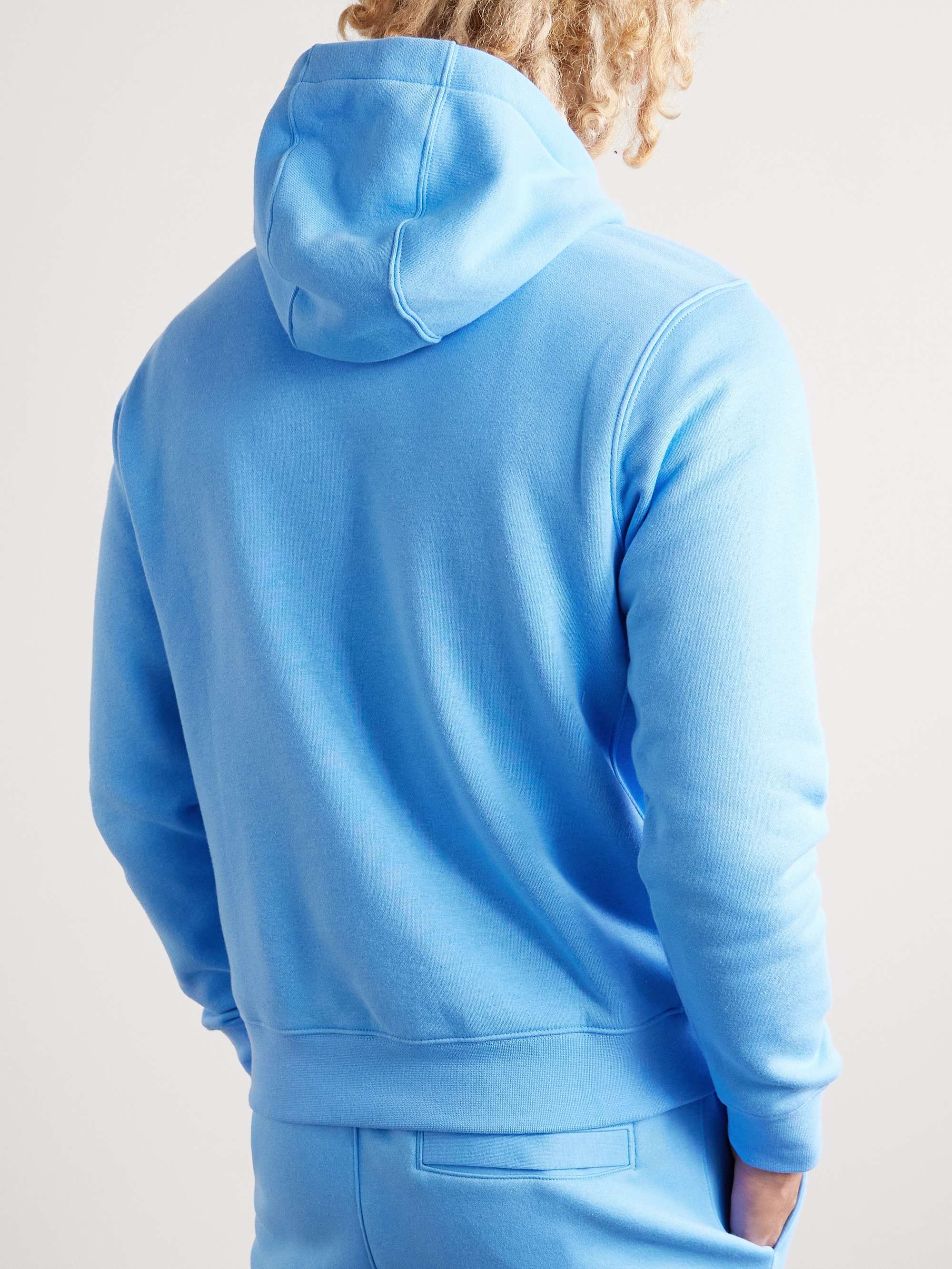NIKE Sportswear Club Logo-Embroidered Cotton-Blend Jersey Hoodie
