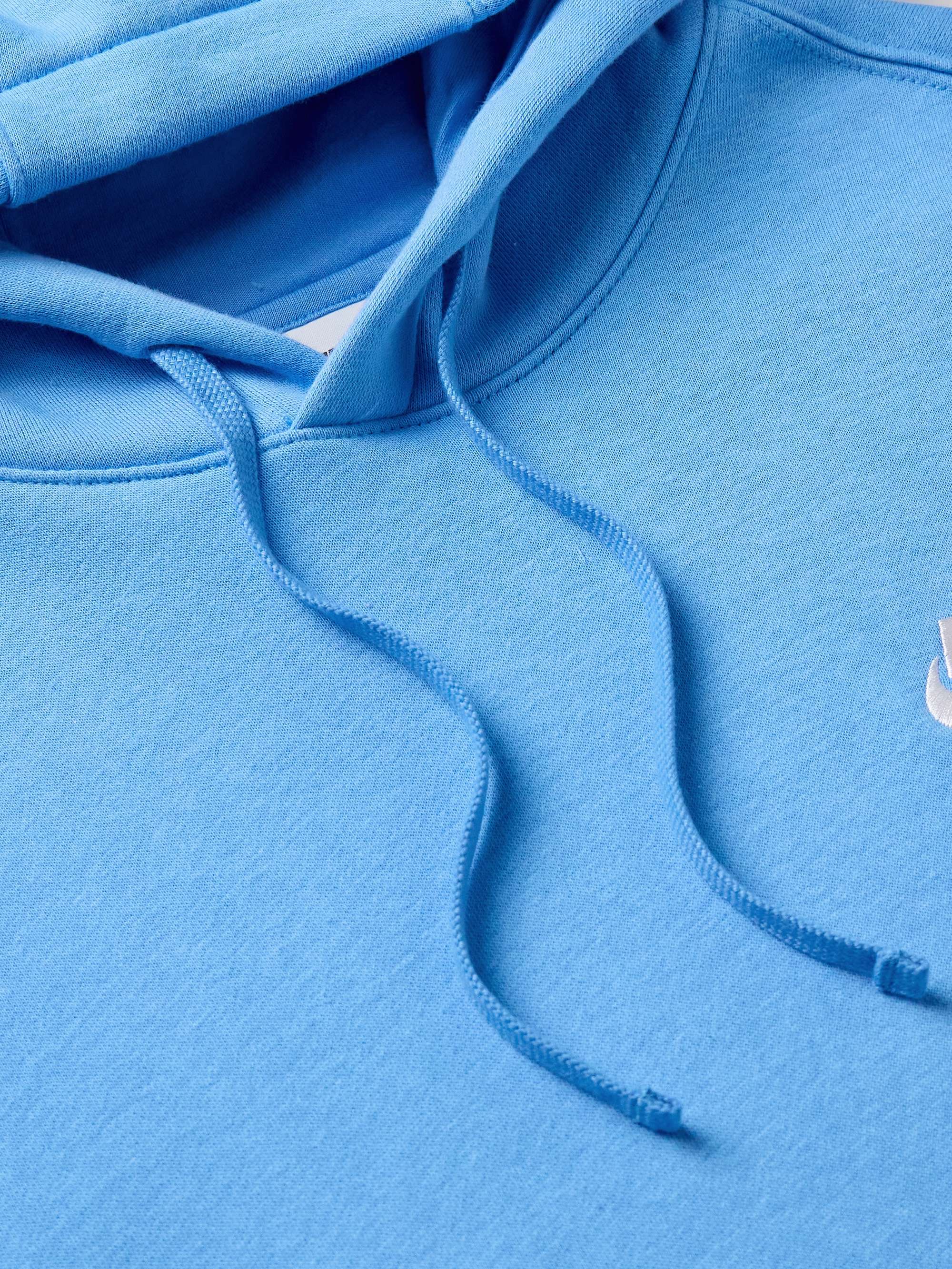 NIKE Sportswear Club Logo-Embroidered Cotton-Blend Jersey Hoodie