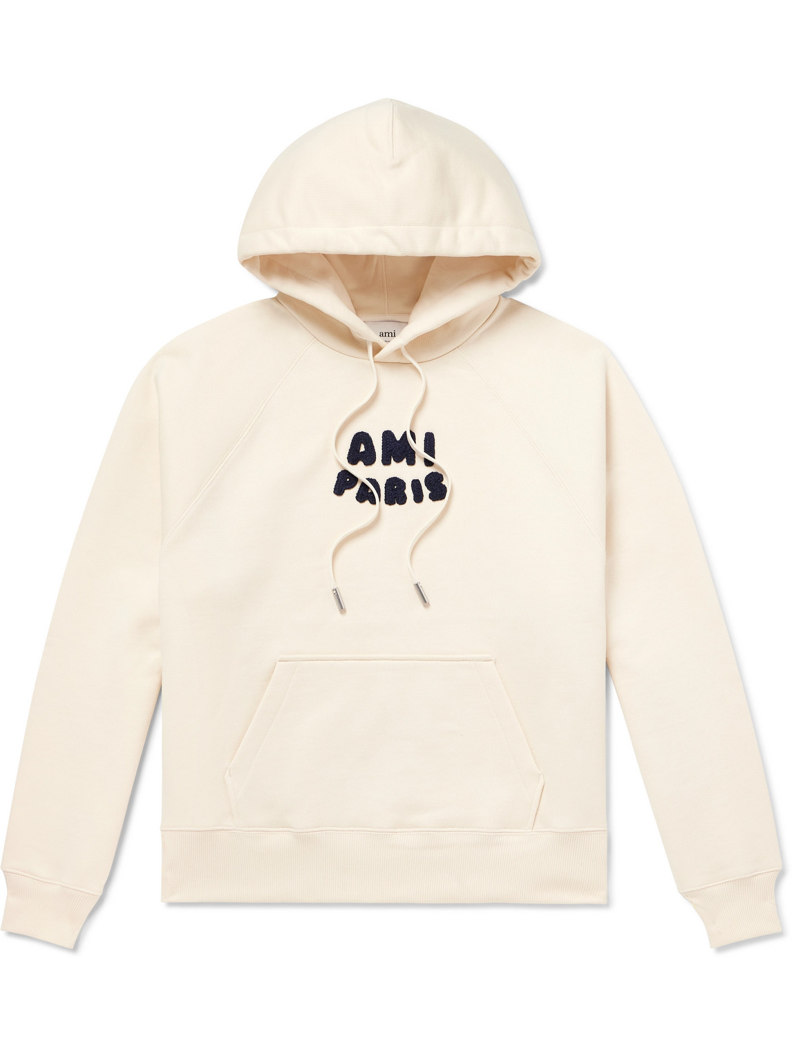 AMI PARIS | Purple | Logo-Embroidered Organic Cotton-Jersey Ho_