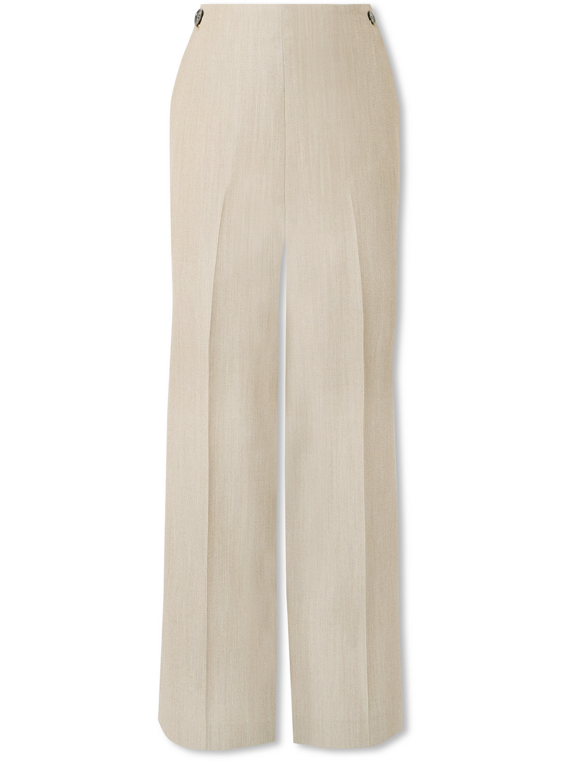 Ami Alexandre Mattiussi Sailor Wide-leg Wool Trousers In Neutrals