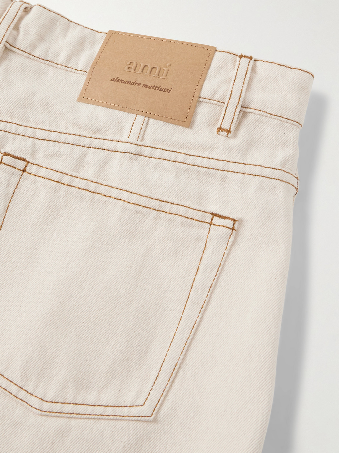 Shop Ami Alexandre Mattiussi Wide-leg Jeans In Neutrals
