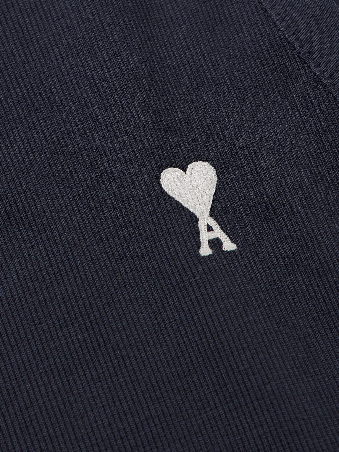 AMI ALEXANDRE MATTIUSSI ADC LOGO-EMBROIDERED RIBBED STRETCH ORGANIC COTTON TANK TOP