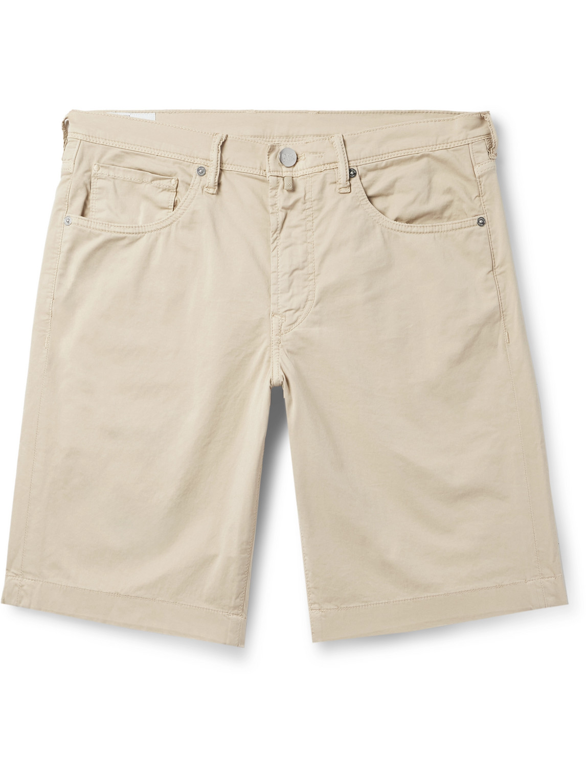 Incotex Division Straight-leg Cotton-blend Shorts In Neutrals