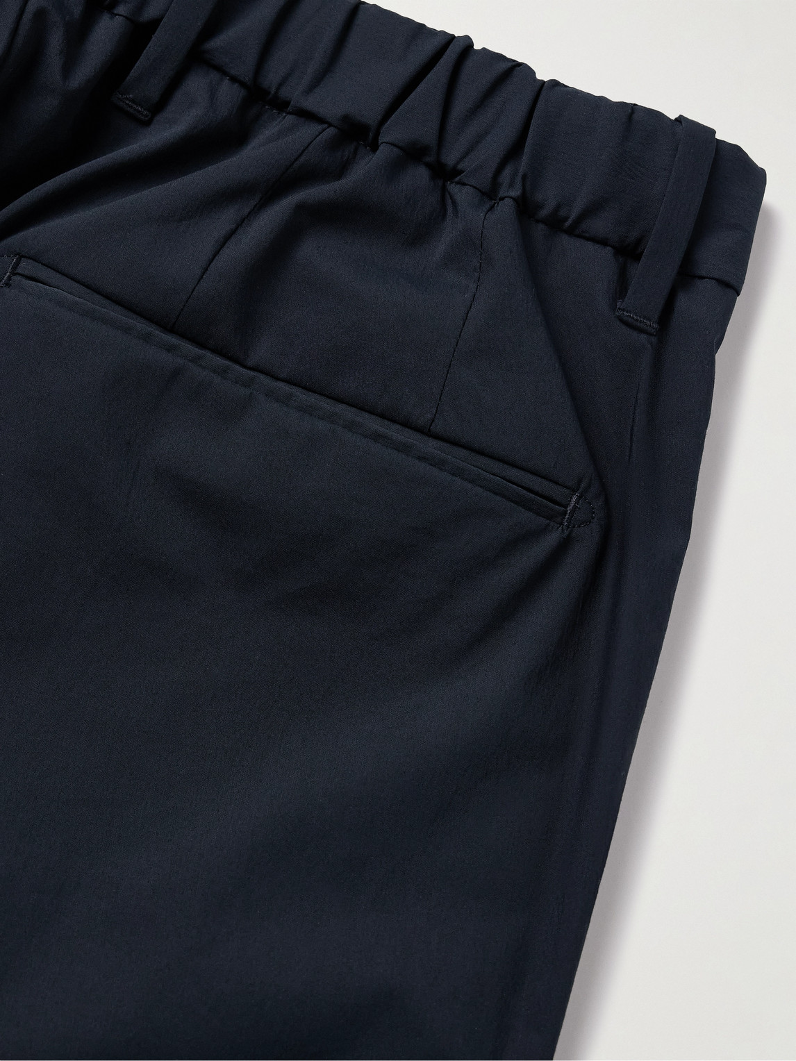 Incotex Teknosartorial Slim-fit Cotton-blend Poplin Trousers In Blue