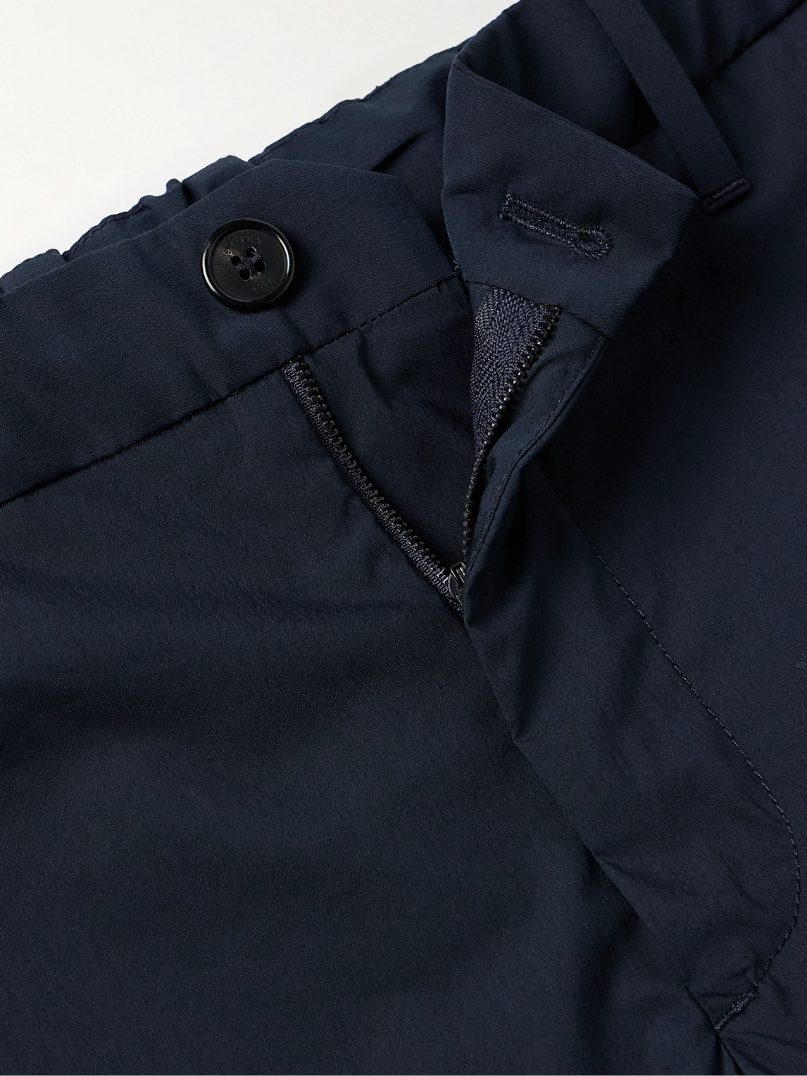 Incotex Teknosartorial Slim-fit Cotton-blend Poplin Trousers In Blue