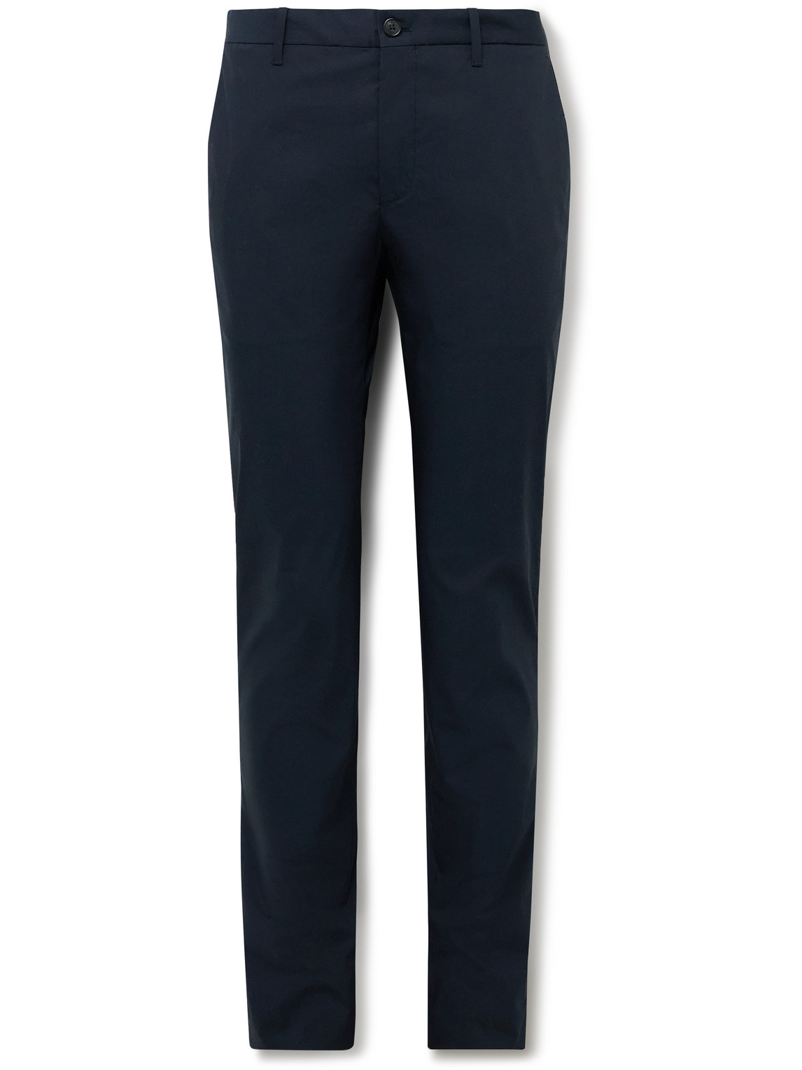 Incotex Teknosartorial Slim-fit Cotton-blend Poplin Trousers In Blue