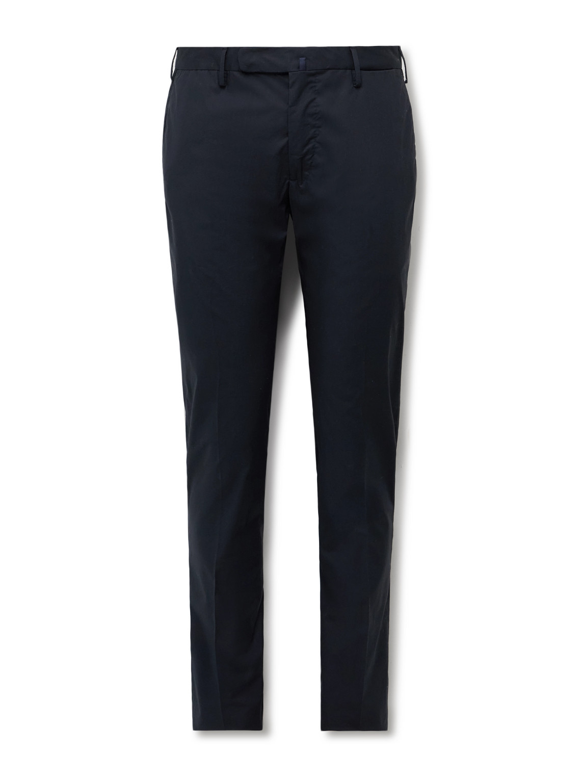 Incotex Venezia 1951 Slim-fit Cotton-blend Poplin Trousers In Blue