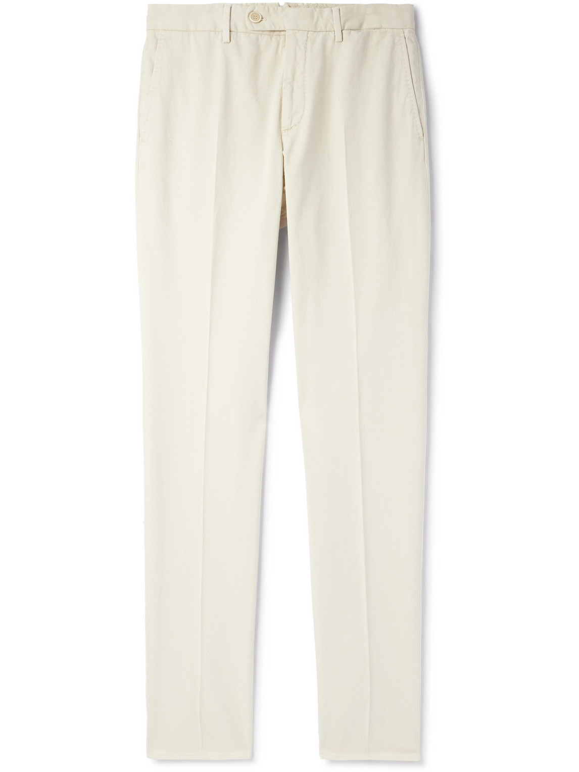 Incotex Venezia 1951 Slim-fit Tapered Garment-dyed Cotton-twill Trousers In Yellow