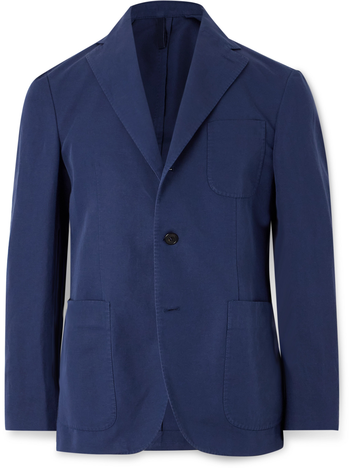 Incotex Venezia 1951 Garment-dyed Chinolino Suit Jacket In Blue