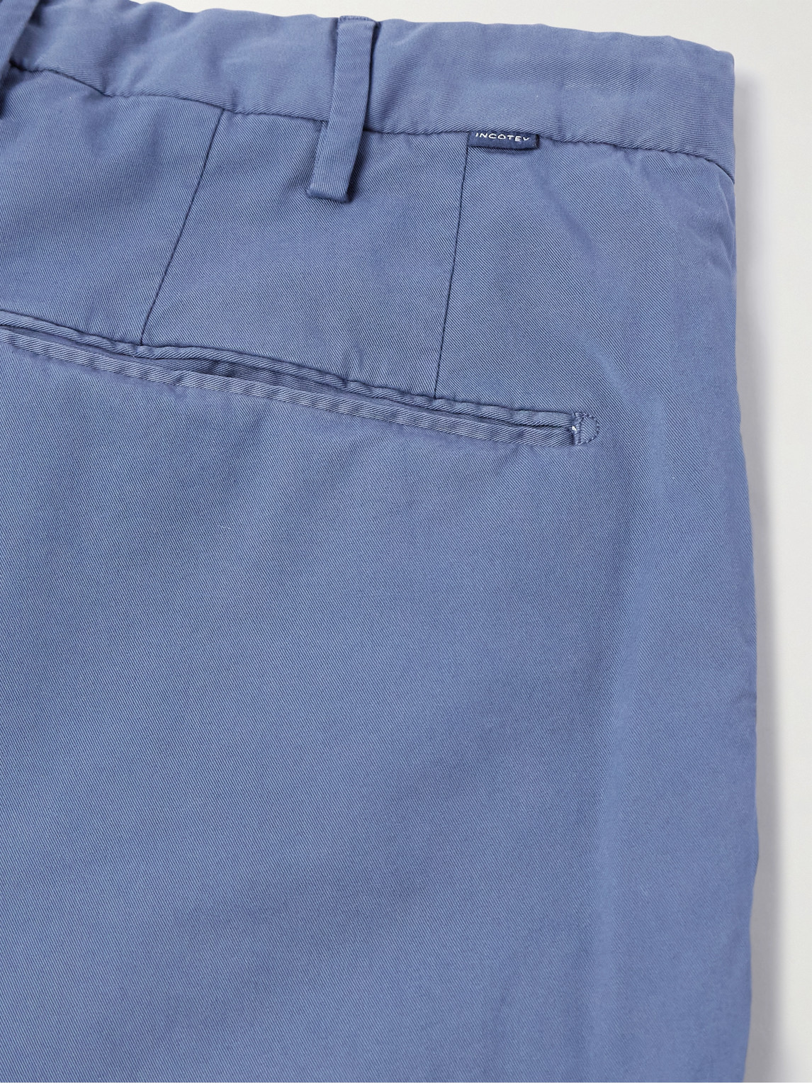 Incotex Venezia 1951 Slim-fit Stretch-cotton Twill Trousers In Blue