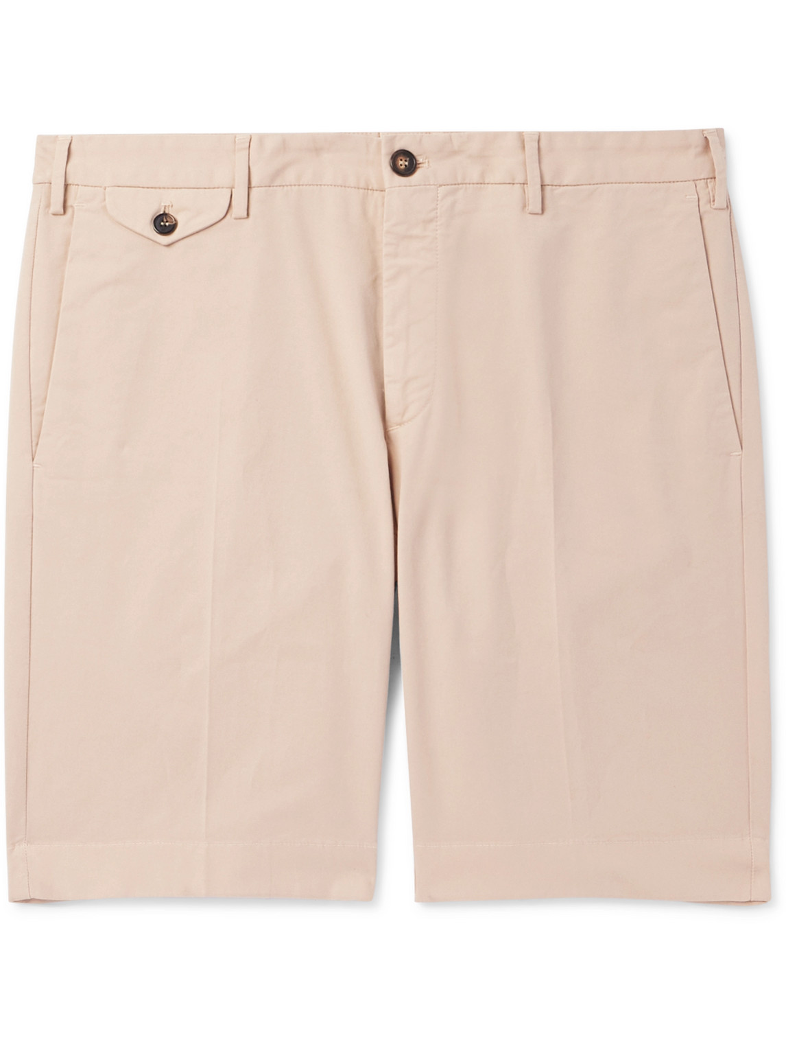 Incotex Venezia 1951 Slim-fit Straight-leg Cotton-blend Bermuda Shorts In Neutrals