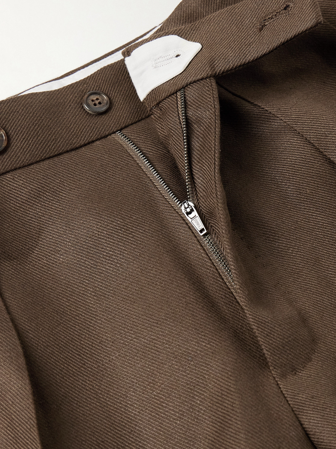 Incotex Venezia 1951 Tapered Pleated Linen-blend Trousers In Brown