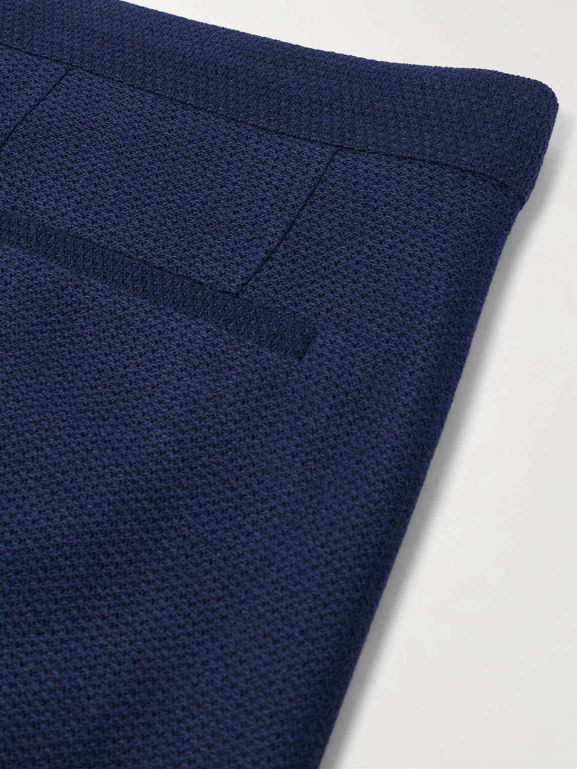 Incotex Zanone Slim-fit Straight-leg Pleated Cotton Trousers In Blue