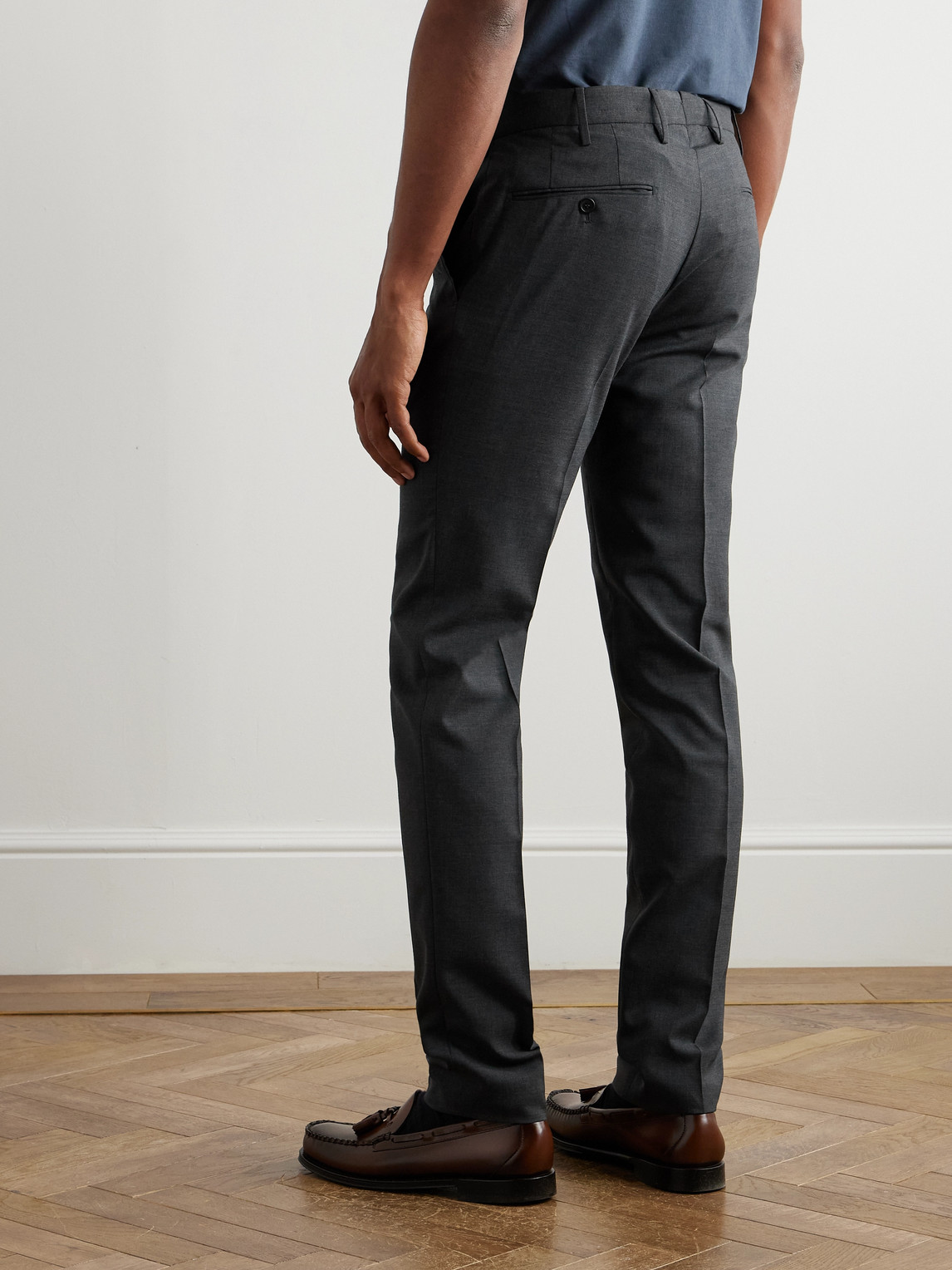 Incotex Teknosartorial Slim-fit Tapered Woven Trousers In Gray