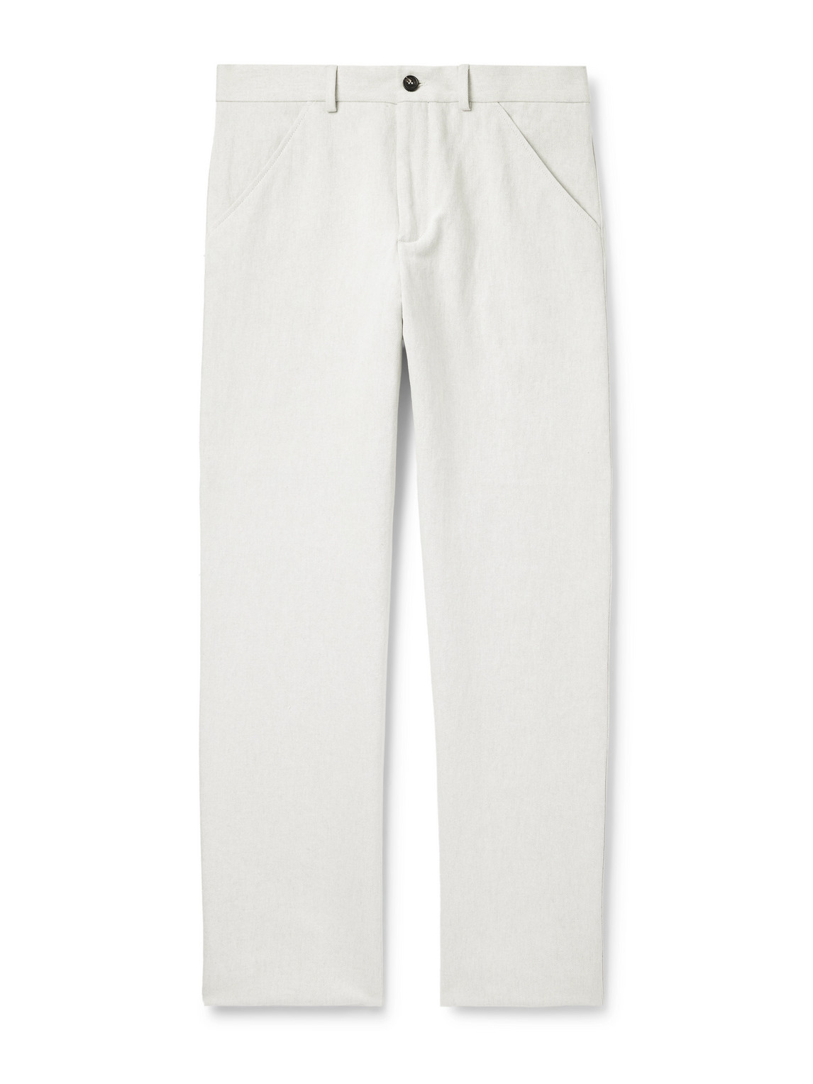 Incotex Venezia 1951 Straight-leg Cotton And Linen-blend Twill Trousers In Neutrals