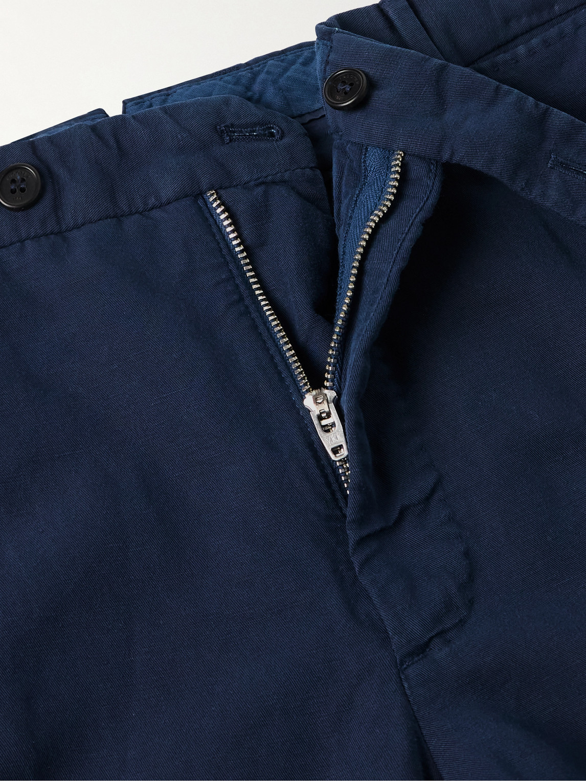 Incotex Venezia 1951 Slim-fit Garment-dyed Chinolino Trousers In Blue