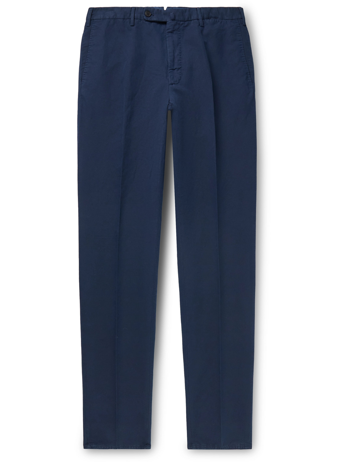 Incotex Venezia 1951 Slim-fit Garment-dyed Chinolino Trousers In Blue