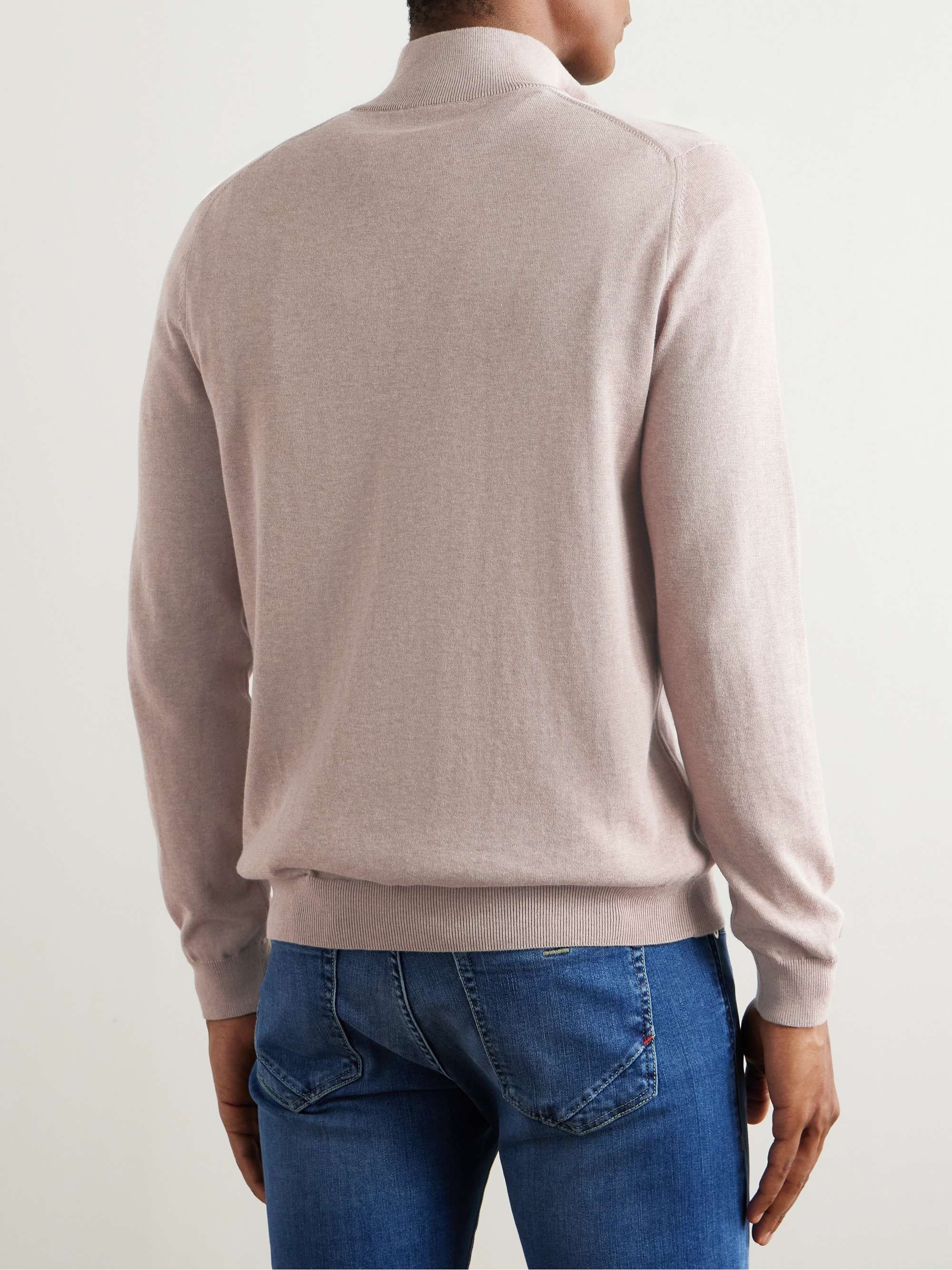 Zanone - Cashmere and silk slim-fit crew neck sweater