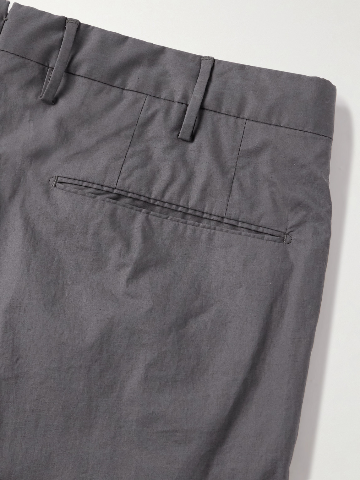 Incotex Venezia 1951 Slim-fit Cotton-blend Poplin Trousers In Gray
