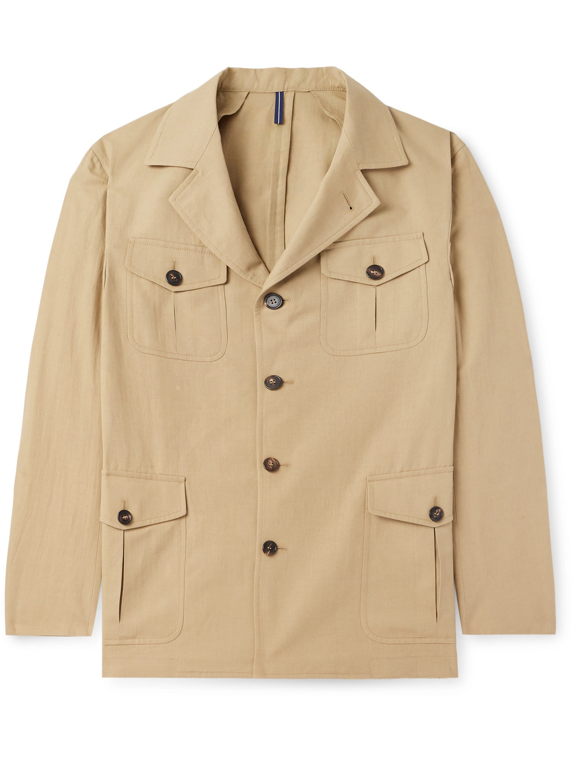Incotex Venezia 1951 Cotton And Linen-blend Canvas Overshirt In Neutrals