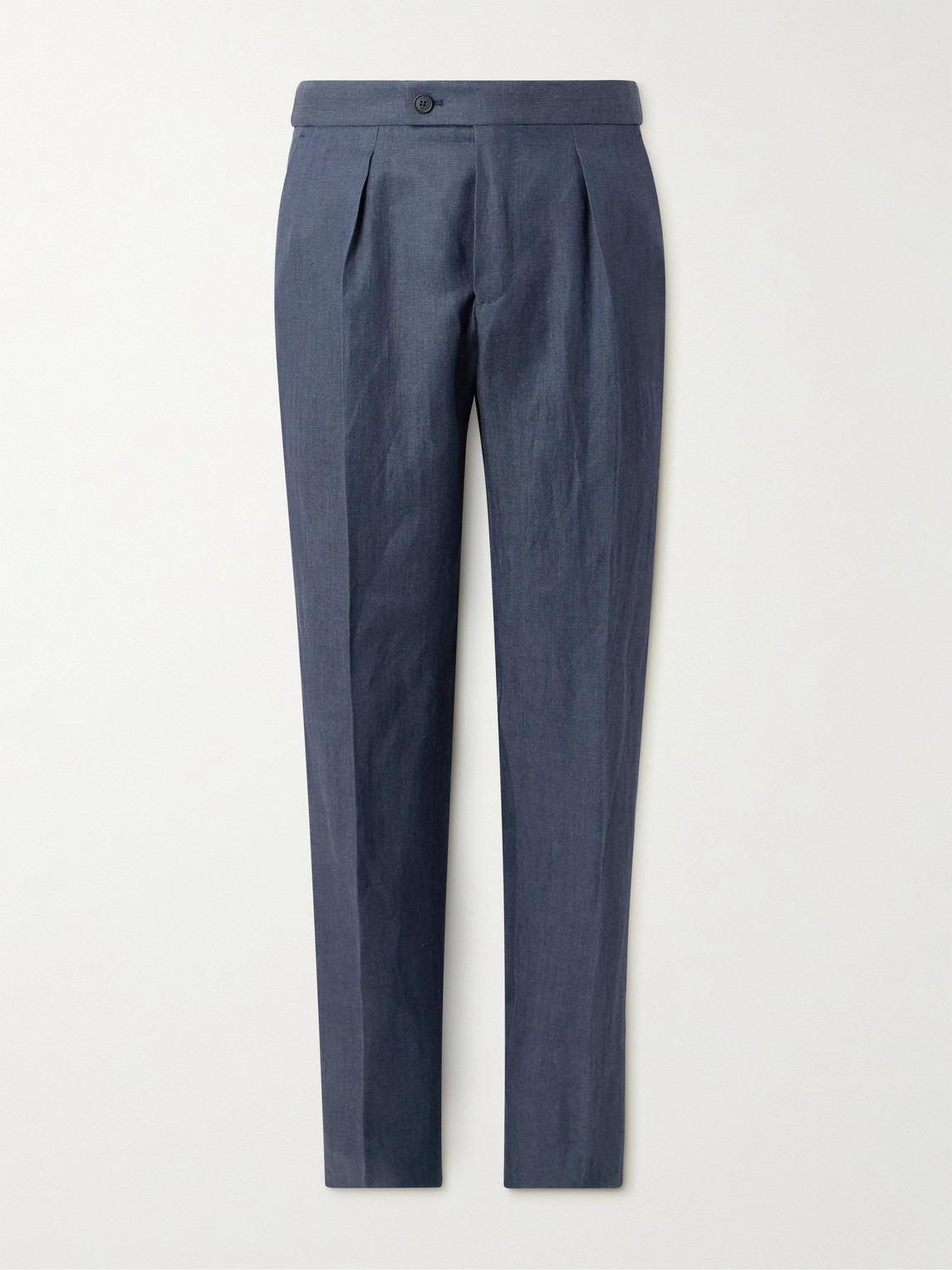 SLOWEAR | Slowear - Venezia 1951 Tapered Pleated Linen, Wool And Silk-Blend Trousers - Men - Blue - IT 58 | Goxip