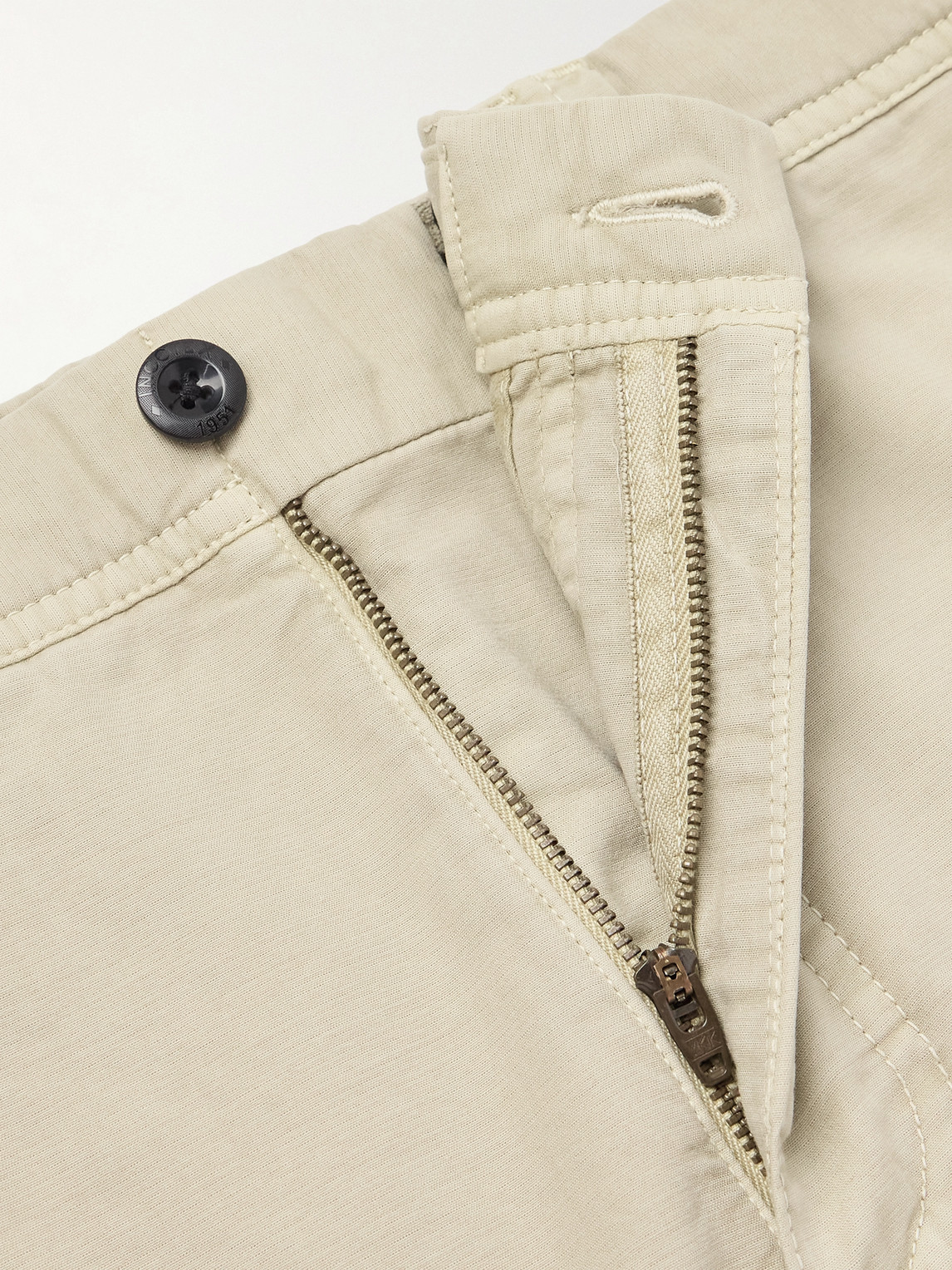 Incotex Tapered Cotton-blend Cargo Trousers In Neutral