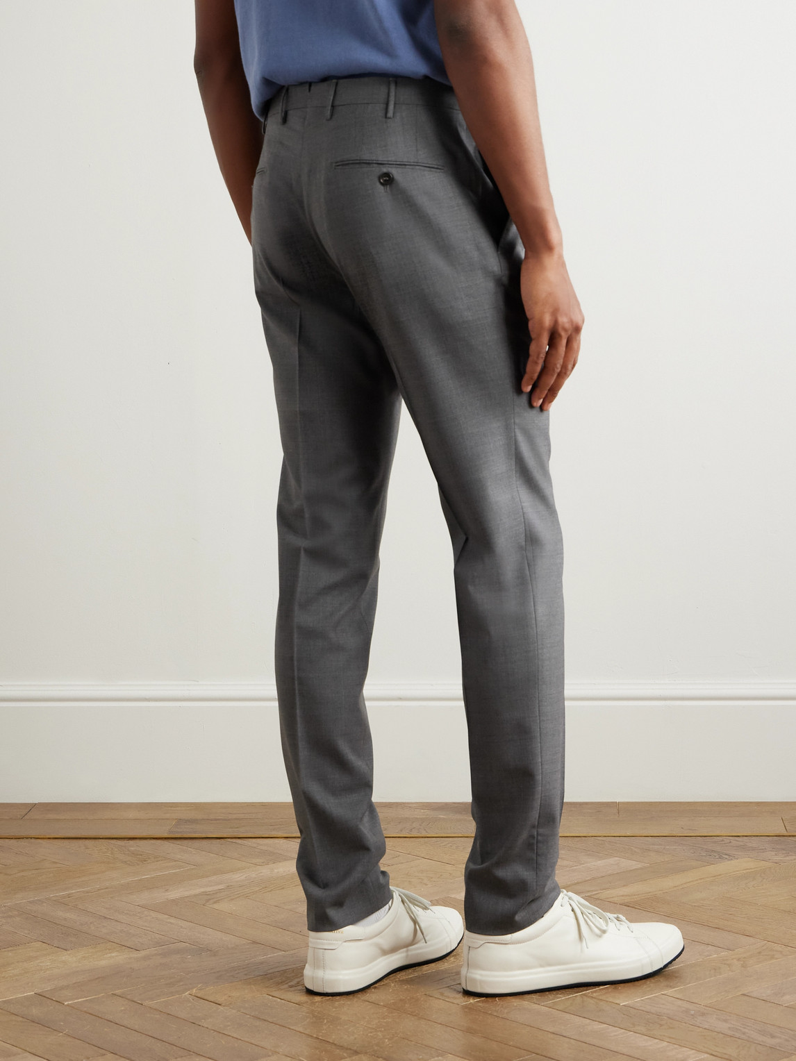 Incotex Venezia 1951 Slim-fit Virgin Wool Trousers In Gray