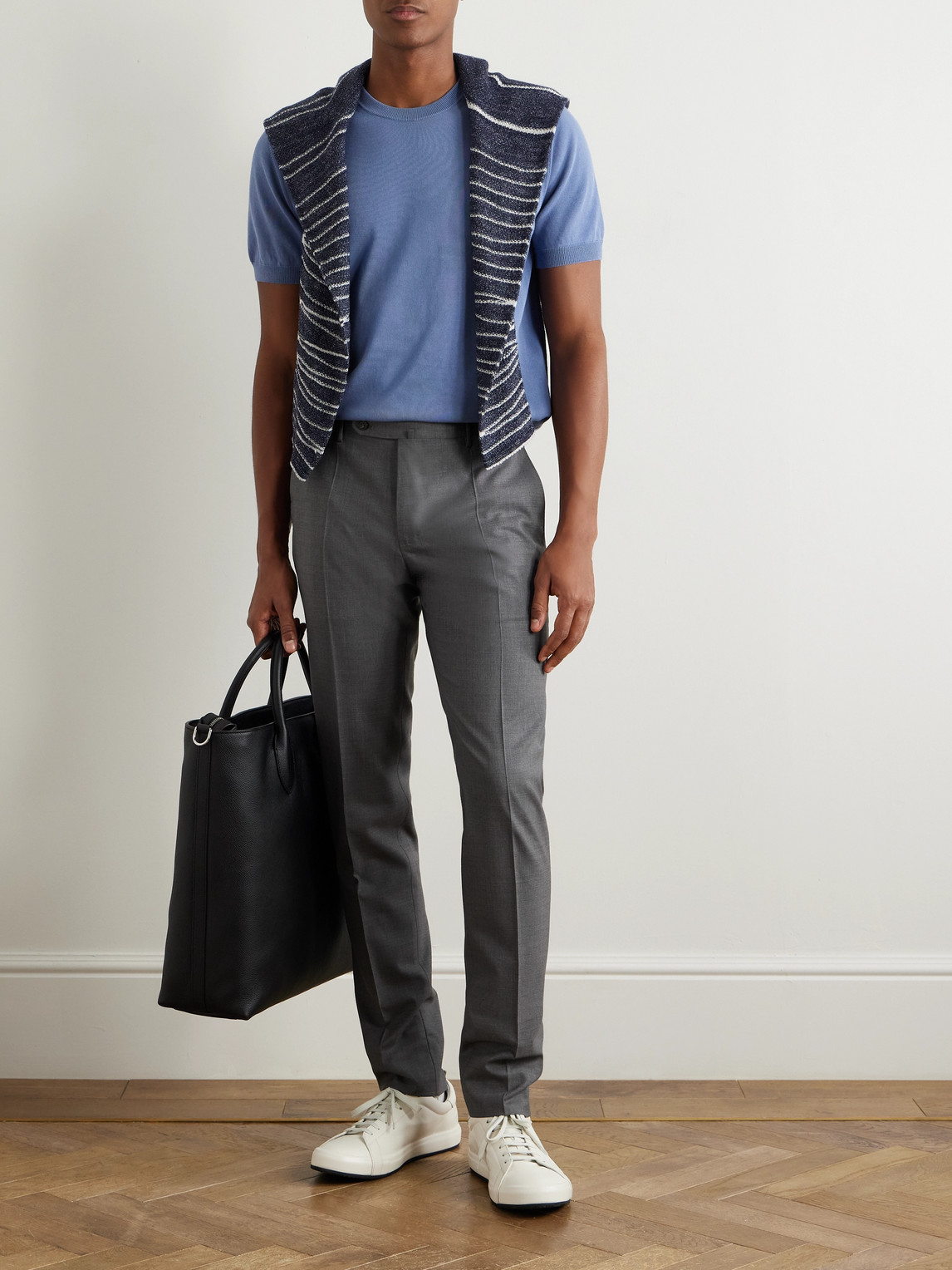 Incotex Venezia 1951 Slim-fit Virgin Wool Trousers In Gray