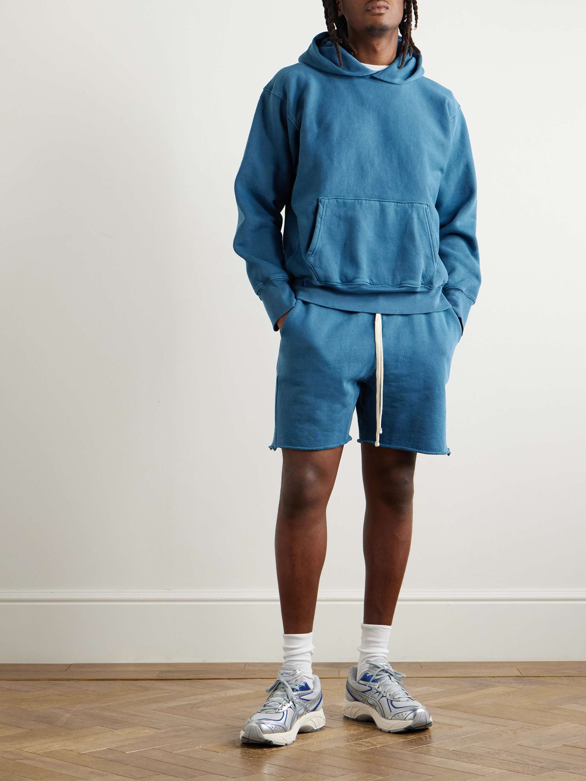 LES TIEN Garment-Dyed Cotton-Jersey Hoodie
